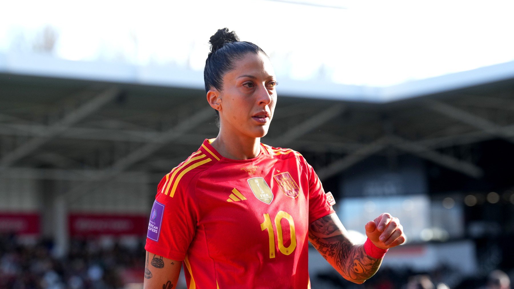 Jenni Hermoso, en un partido de la selección. (Getty)