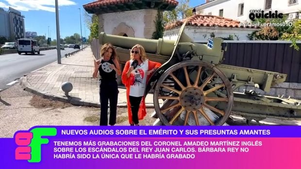 María Patiño y Lydia Lozano desde el Acuartelamiento Capitán Guiloche, en Ni que fuéramos. (Canal Quickie)