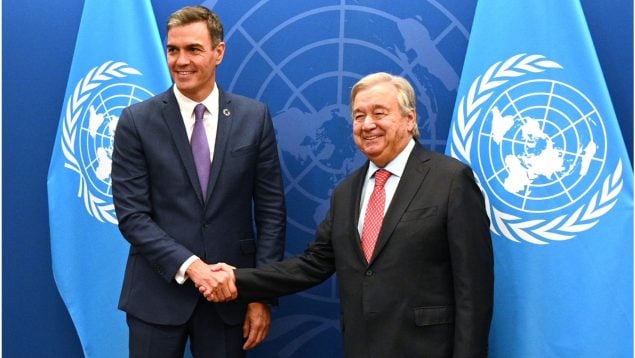 Israel Pedro Sánchez, António Guterres