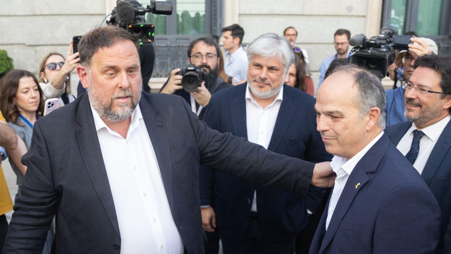 Oriol Junqueras y Jordi Turull. (Foto: EP)