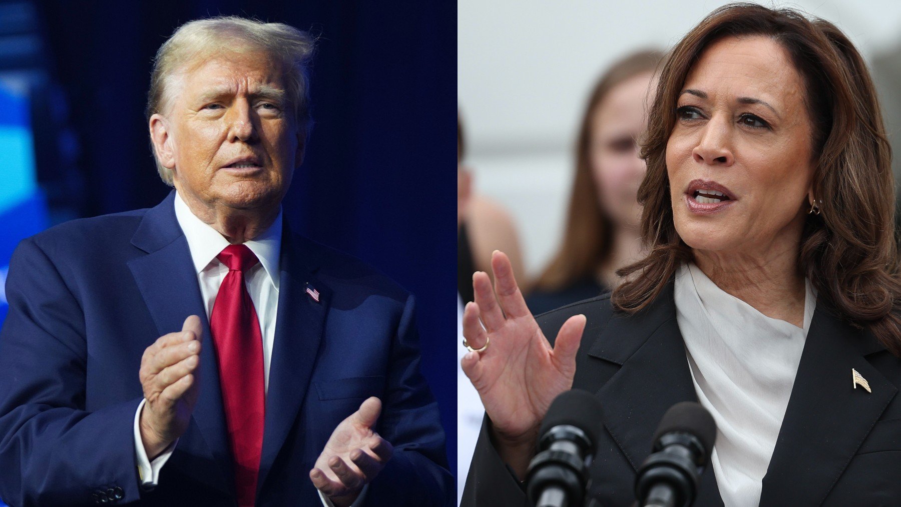 Donald Trump y Kamala Harris. (Foto: Efe)