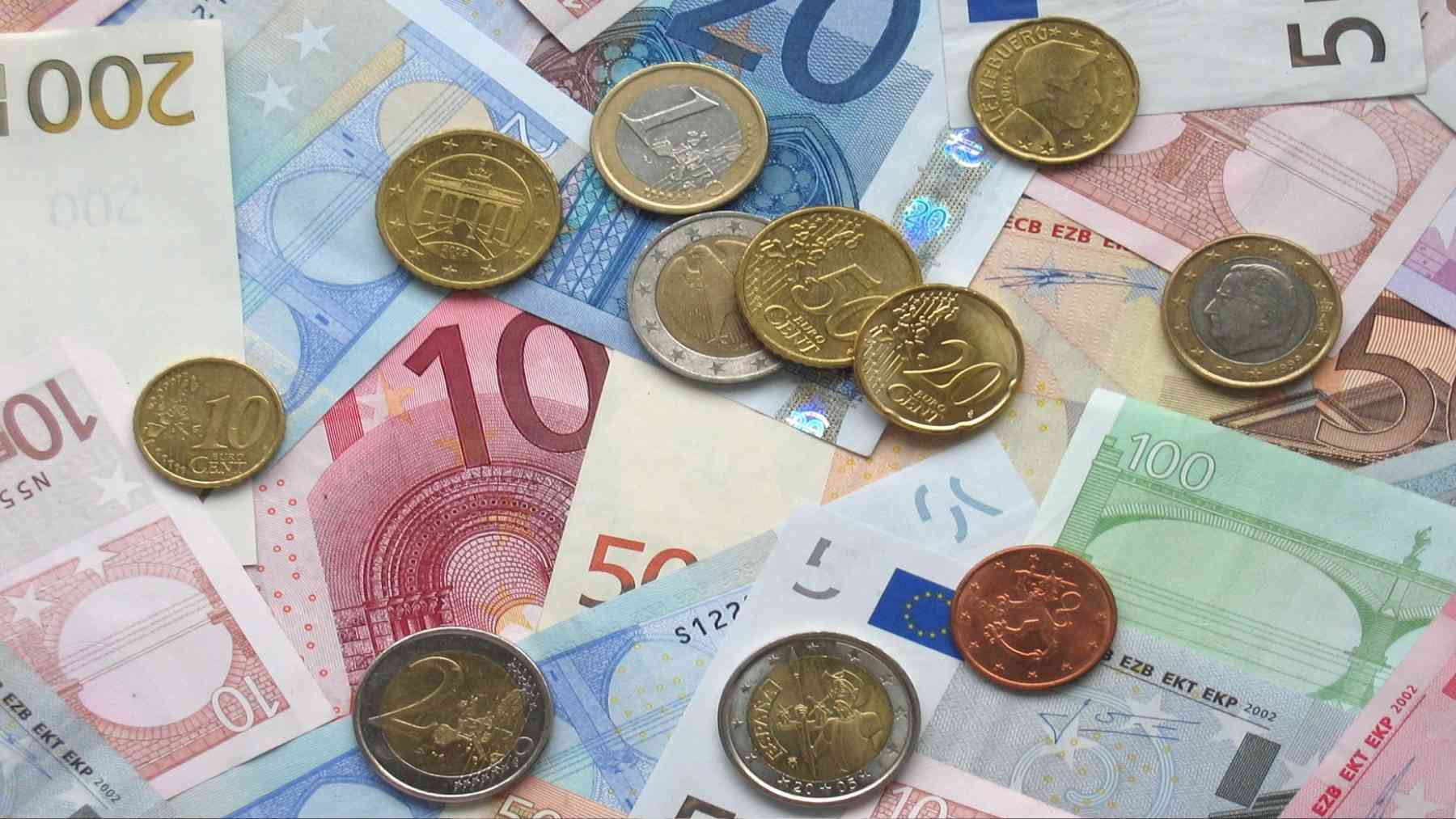 Billetes de euro.