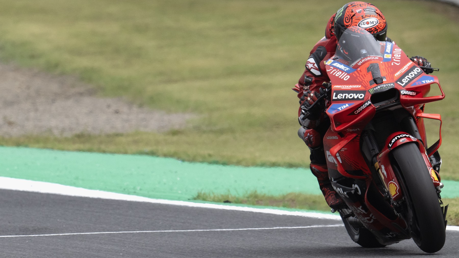 Pecco Bagnaia, durante el GP de Japón de MotoGP. (Getty)