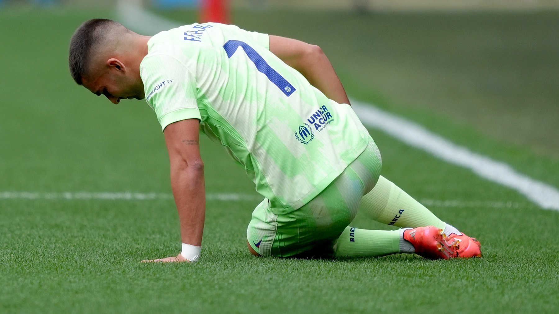 Ferran Torres se lesiona muscularmente. (Getty)