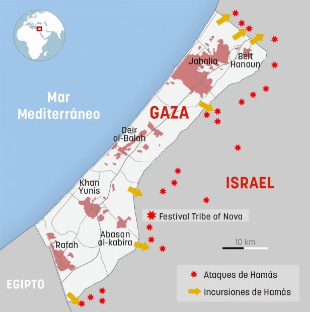 Mapa Israel