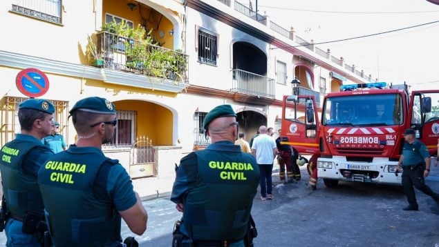 Vivienda en el que se ha producido el incendio de la tragedia de Guillena.