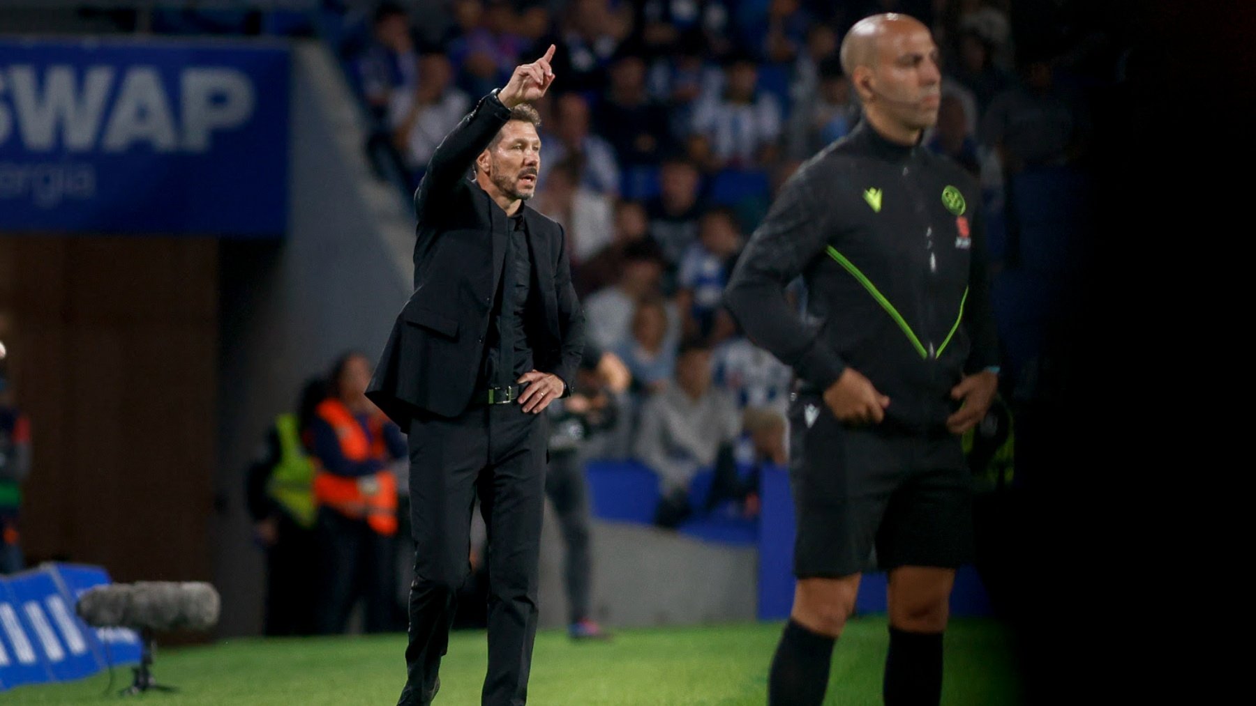 Simeone, ayer en Donosti.