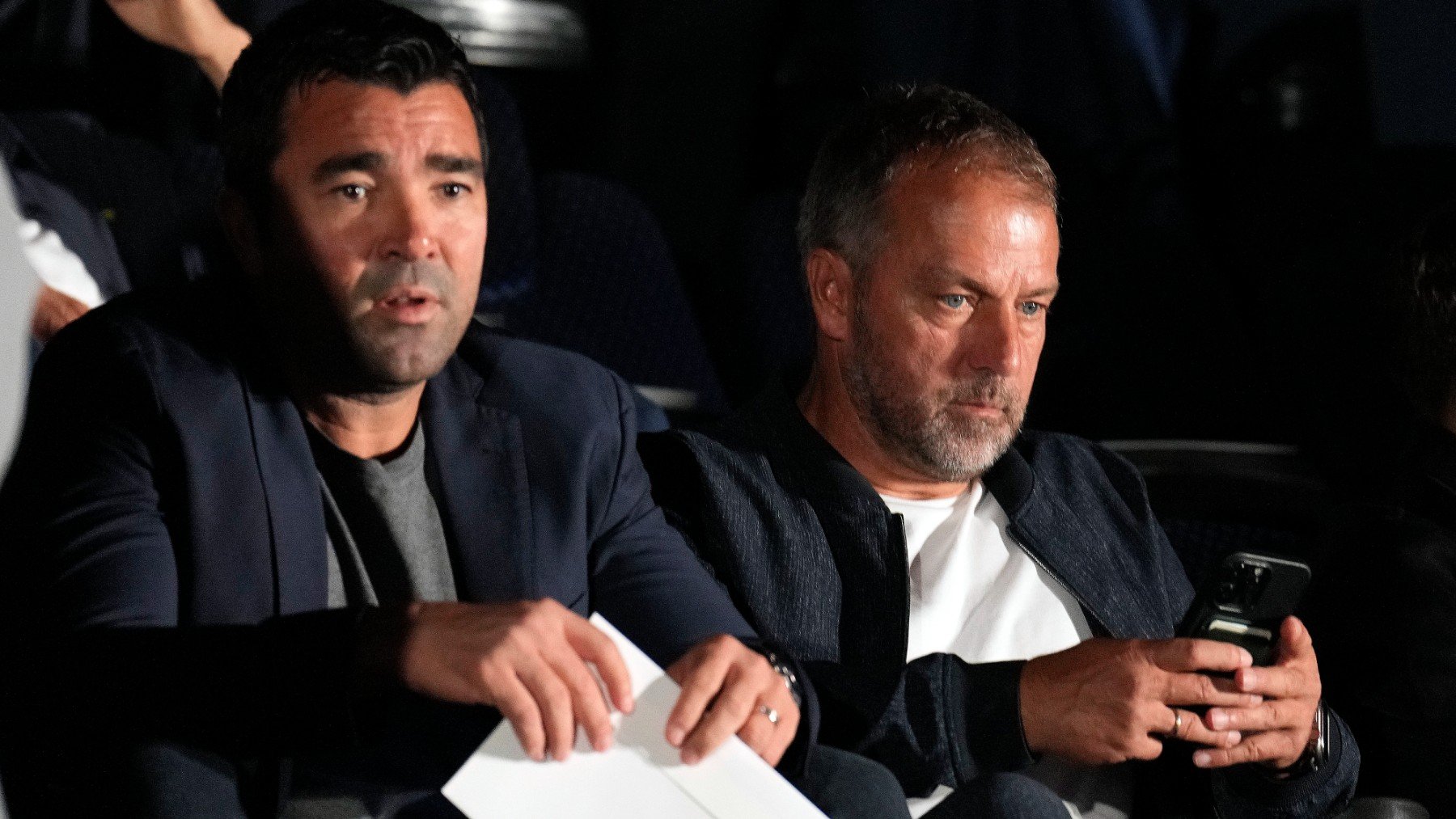 Flick junto a Deco. (EFE)