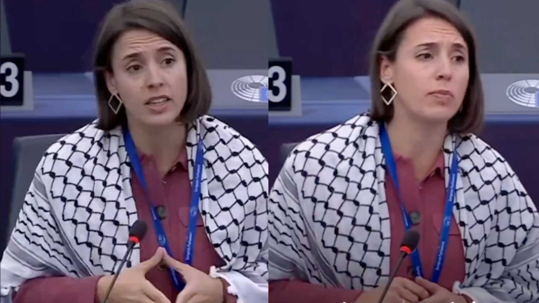 Irene Montero en el Parlamento Europeo.