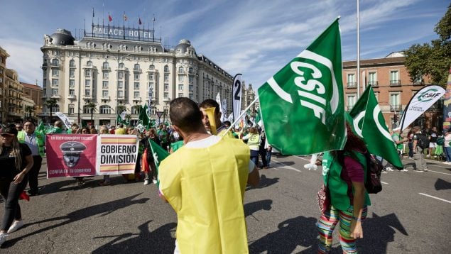 CSIF, los funcionarios, Sánchez, manifestación, Muface