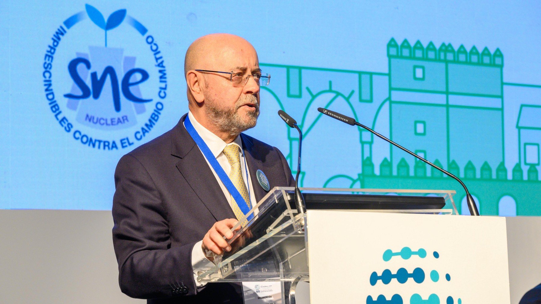 Presidente de la SNE, Emilio Mínguez, durante la inauguración del congreso