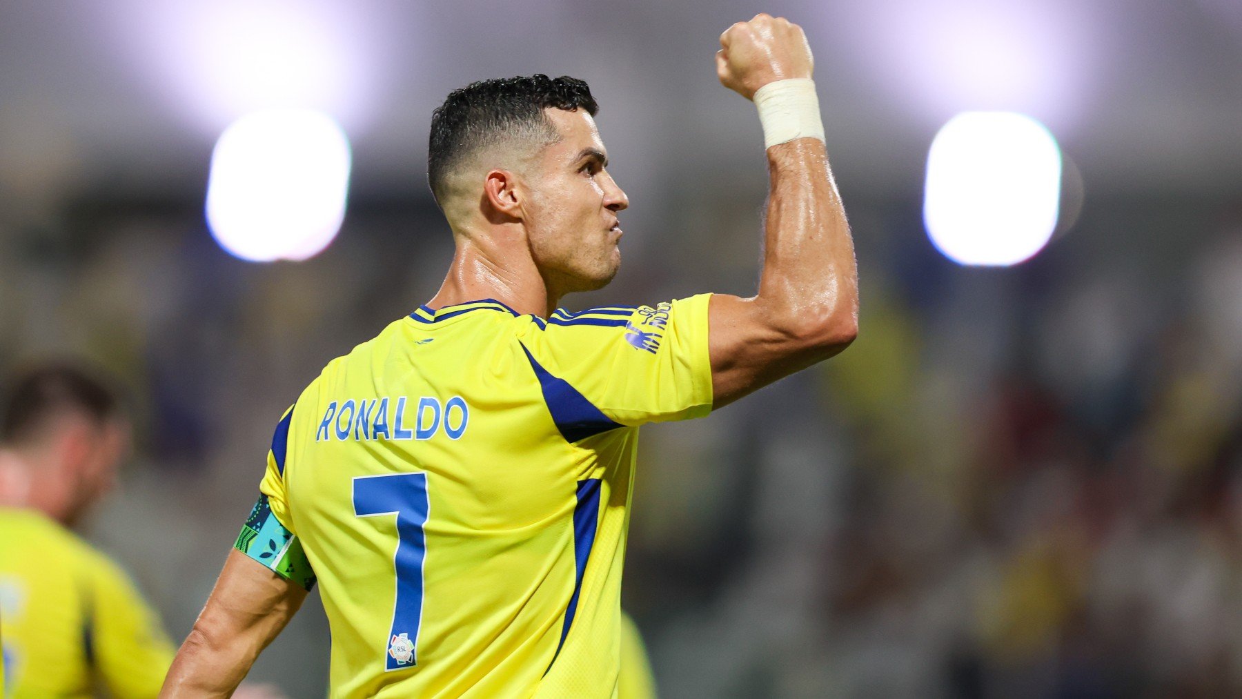 Cristiano Ronaldo celebra un gol con el Al Nassr. (Getty)