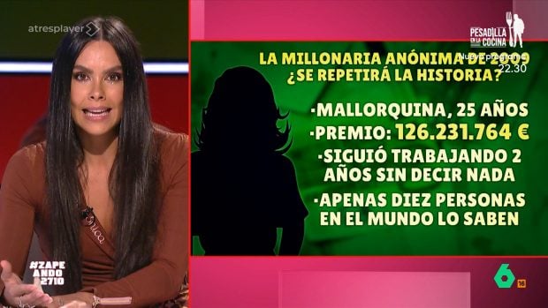 Cristina Pedroche desvela en Zapeando qué haría si le tocasen más de 126 millones en la lotería. (Atresmedia)