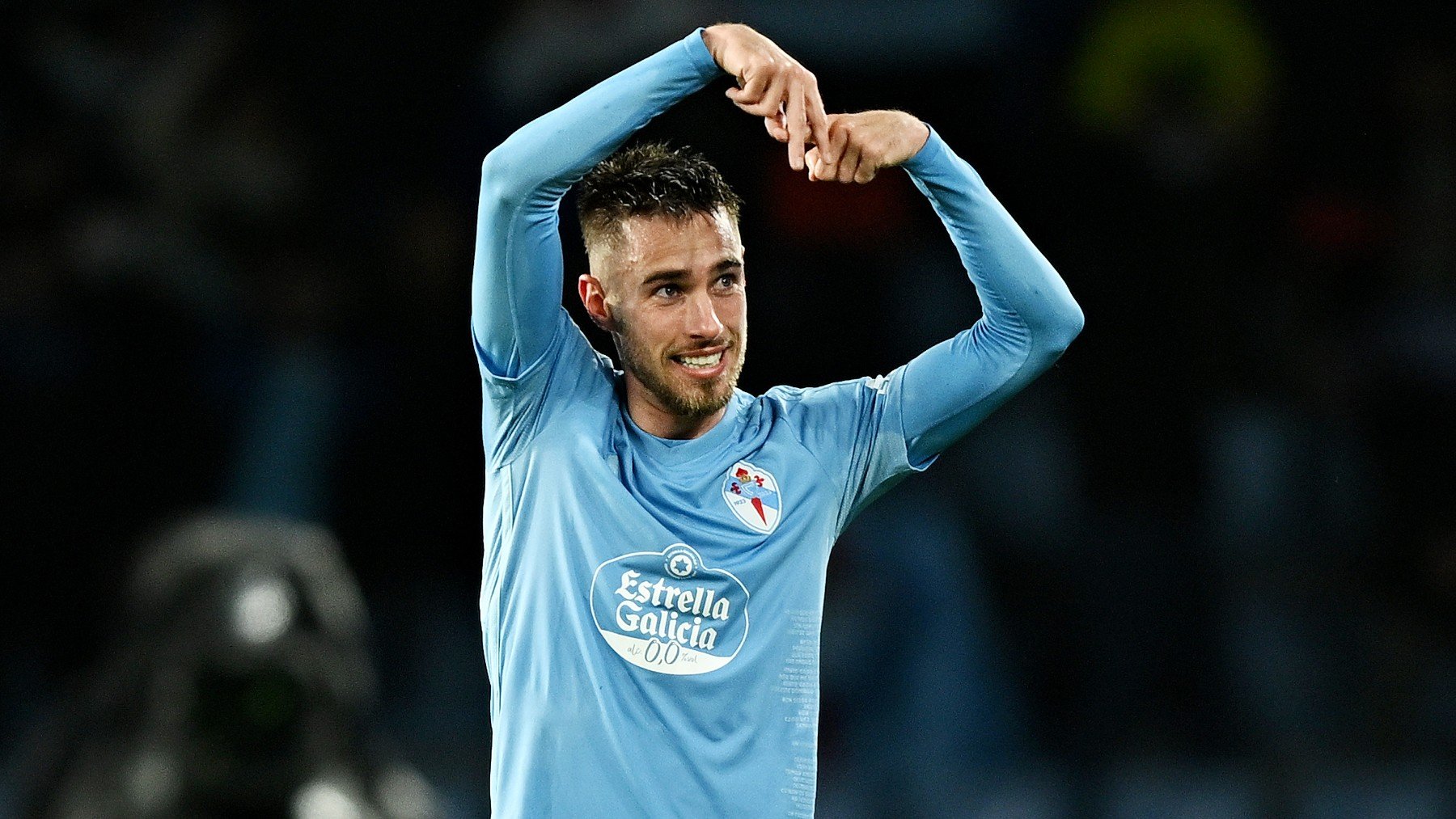 Mingueza, durante un partido con el Celta. (Getty)