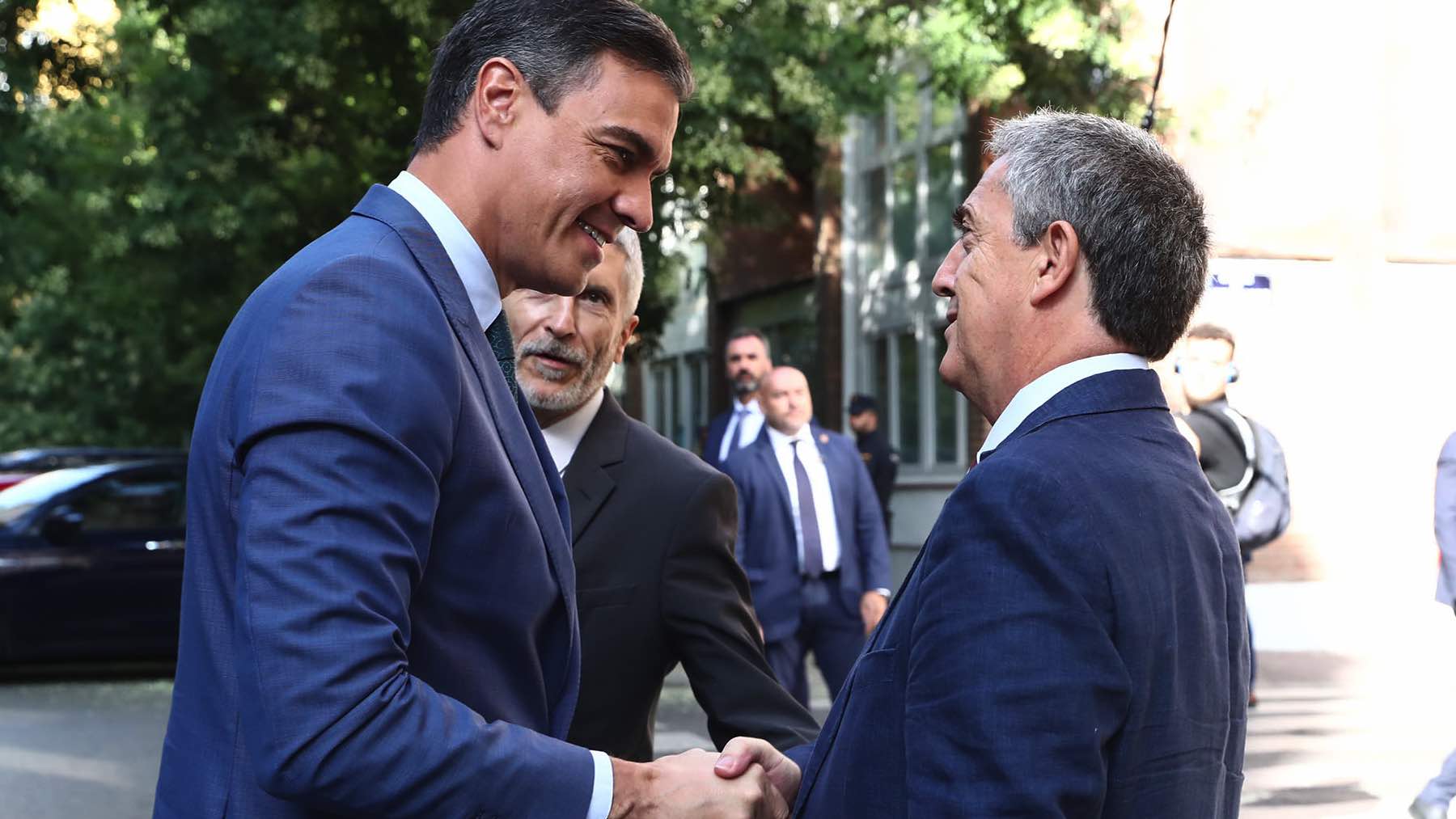 Pedro Sánchez junto a Leonardo Marcos.