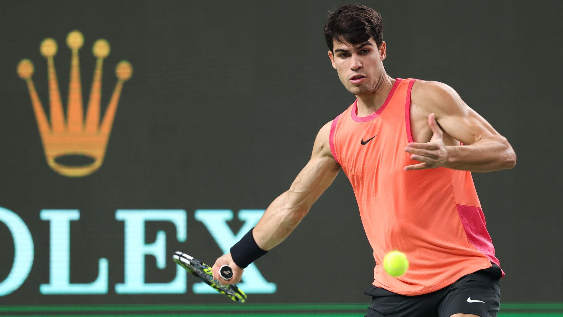 Carlos Alcaraz, partido en directo en el Masters 1000 de Shanghai hoy. (Foto: Getty)
