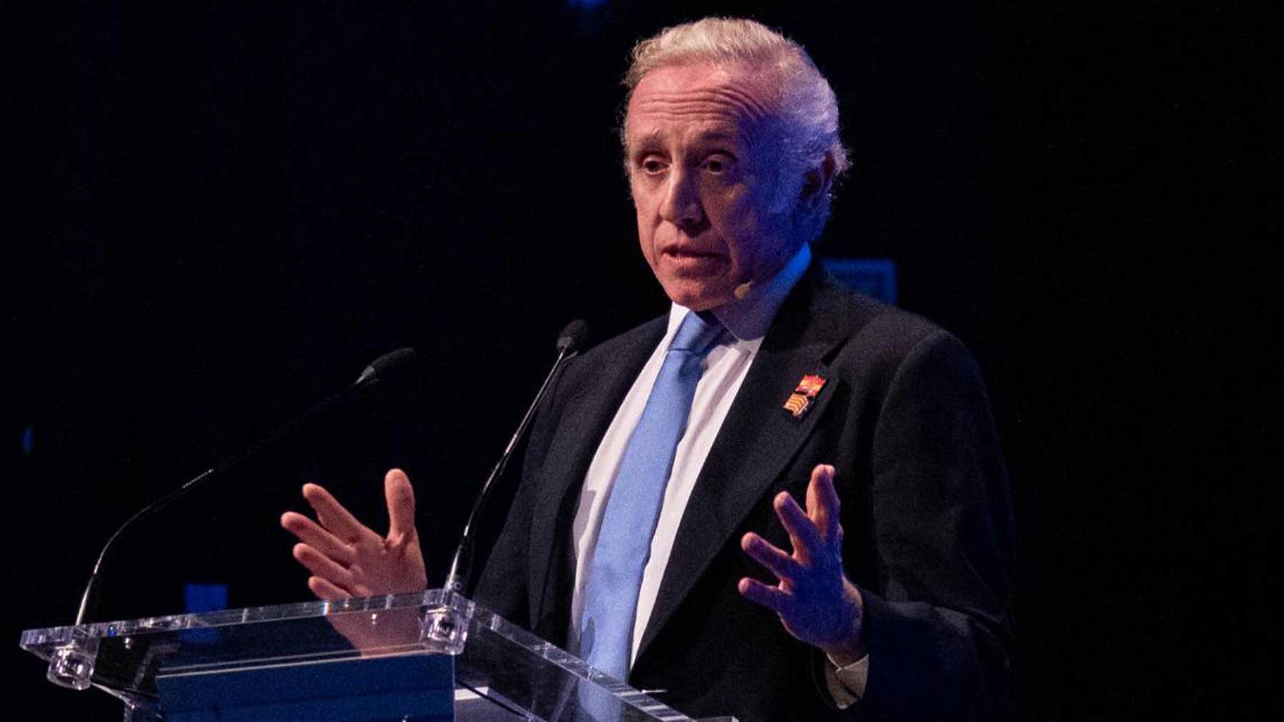El director de OKDIARIO, Eduardo Inda, durante su intervención. (RUBÉN DEL VALLE)