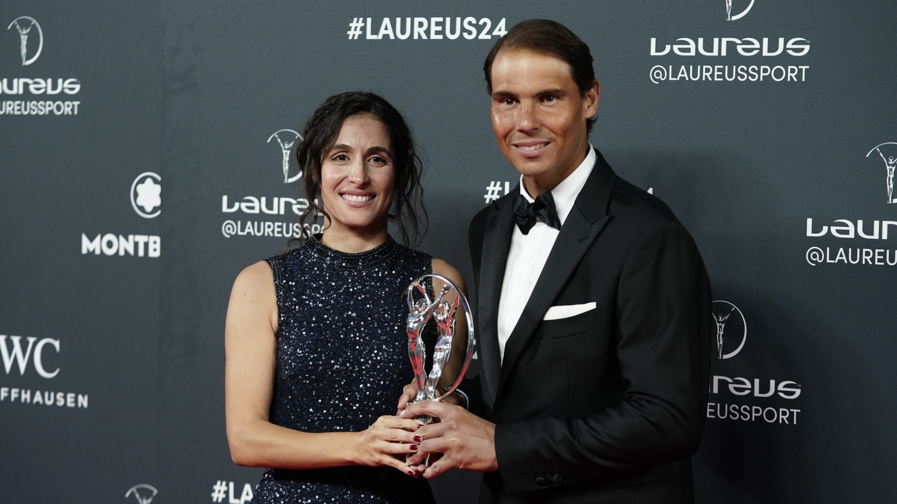 Rafa Nadal y Mery Perelló, durante un premio que recibió el tenista. (EP)