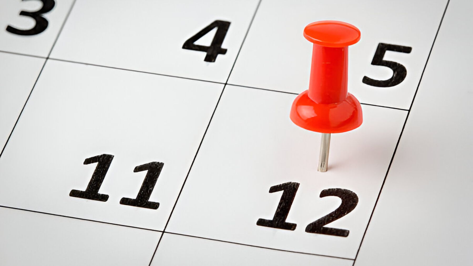 Calendario con el 12 marcado.