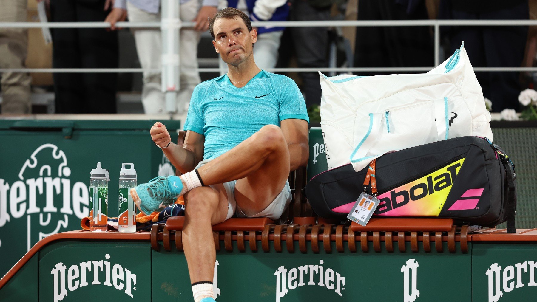 Rafa Nadal, durante un partido en Roland Garros. (Getty)