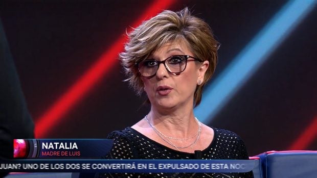 Natalia se dirige a Jorge Javier Vázquez en el plató de Gran Hermano. (Mediaset)