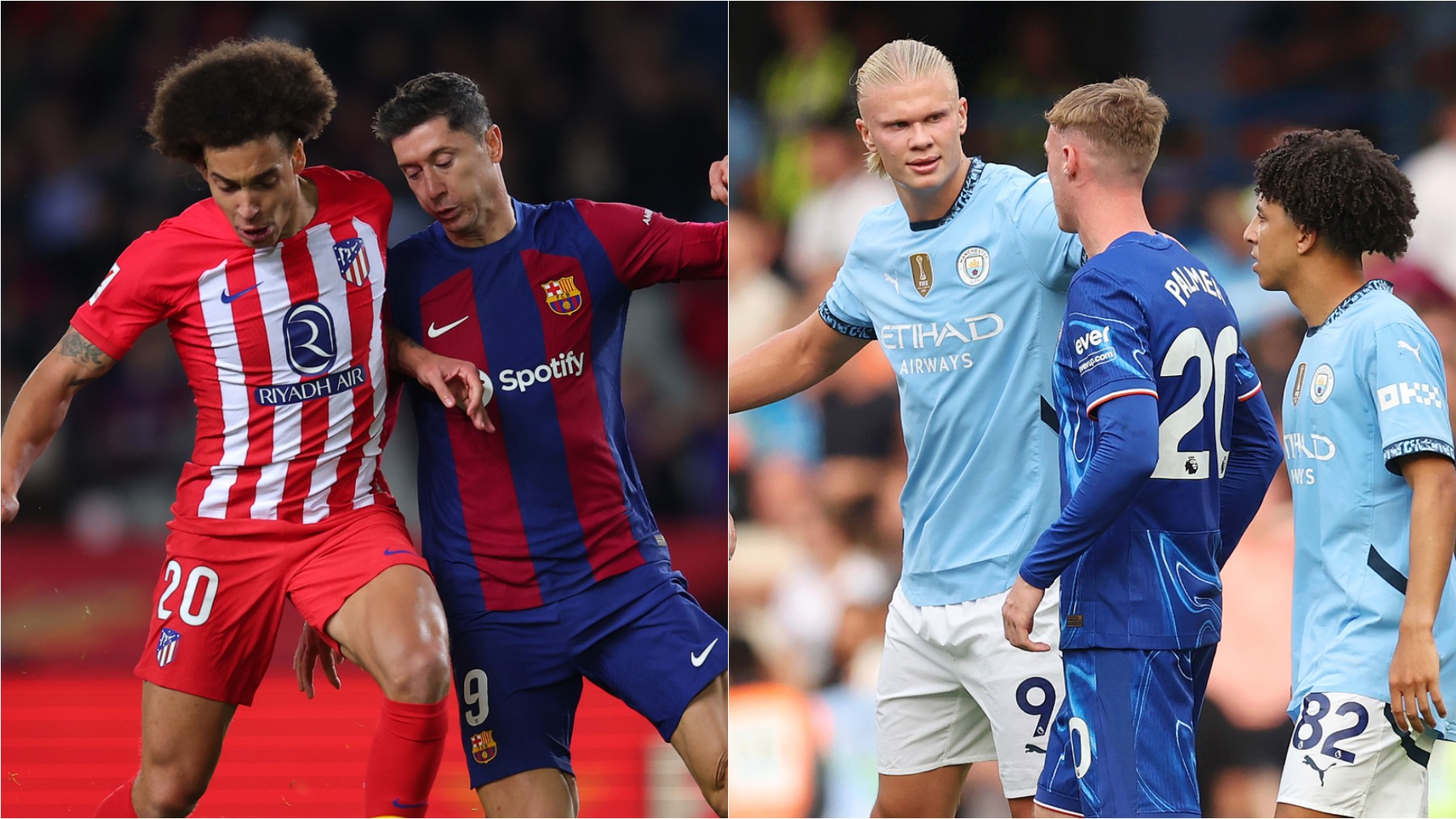 Un Atlético de Madrid-Barcelona de Liga y City-Chelsea de Premier. (Getty)