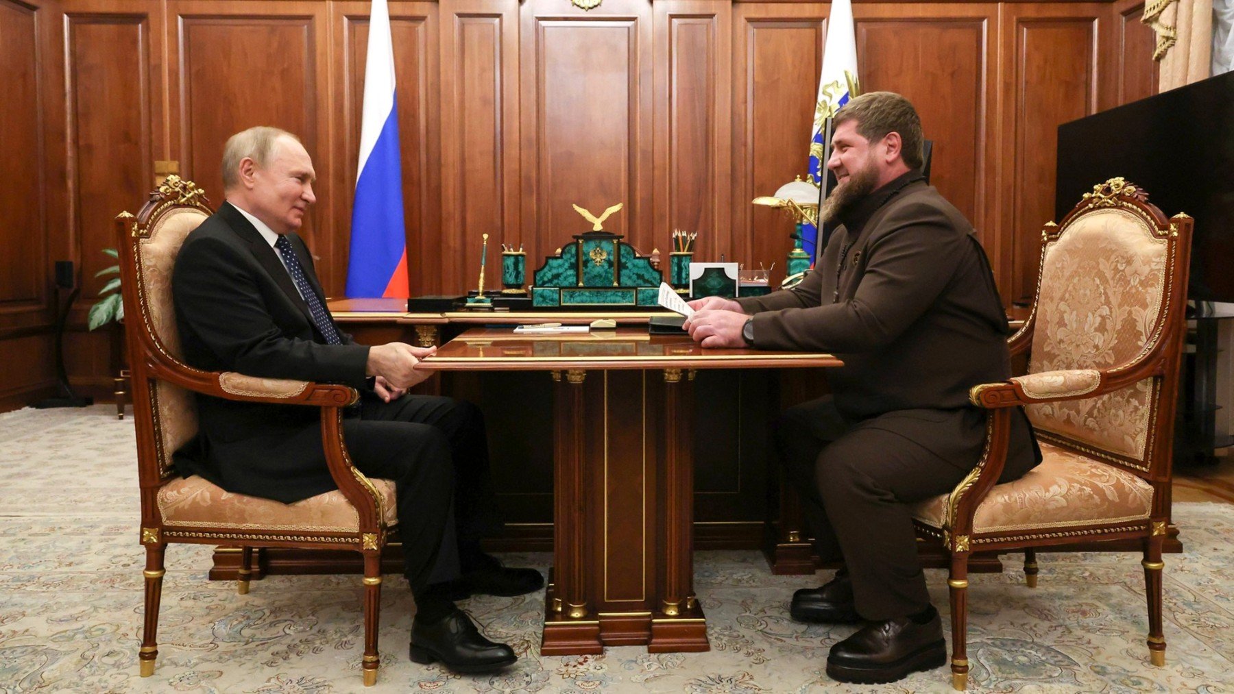 Vladimir Putin y Ramzán Kadírov. (Foto: Europa Press)