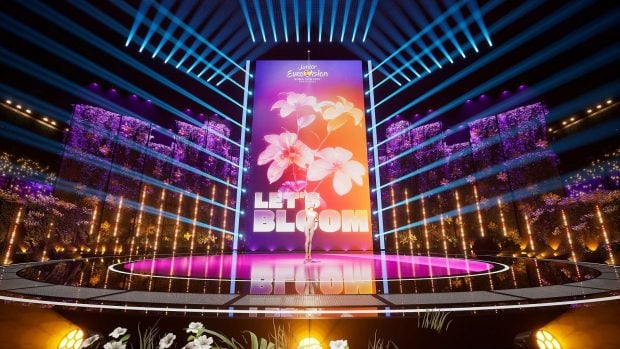 Escenario de Eurovisión Junior 2024, que se celebrará en la Caja Mágica de Madrid. (RTVE)