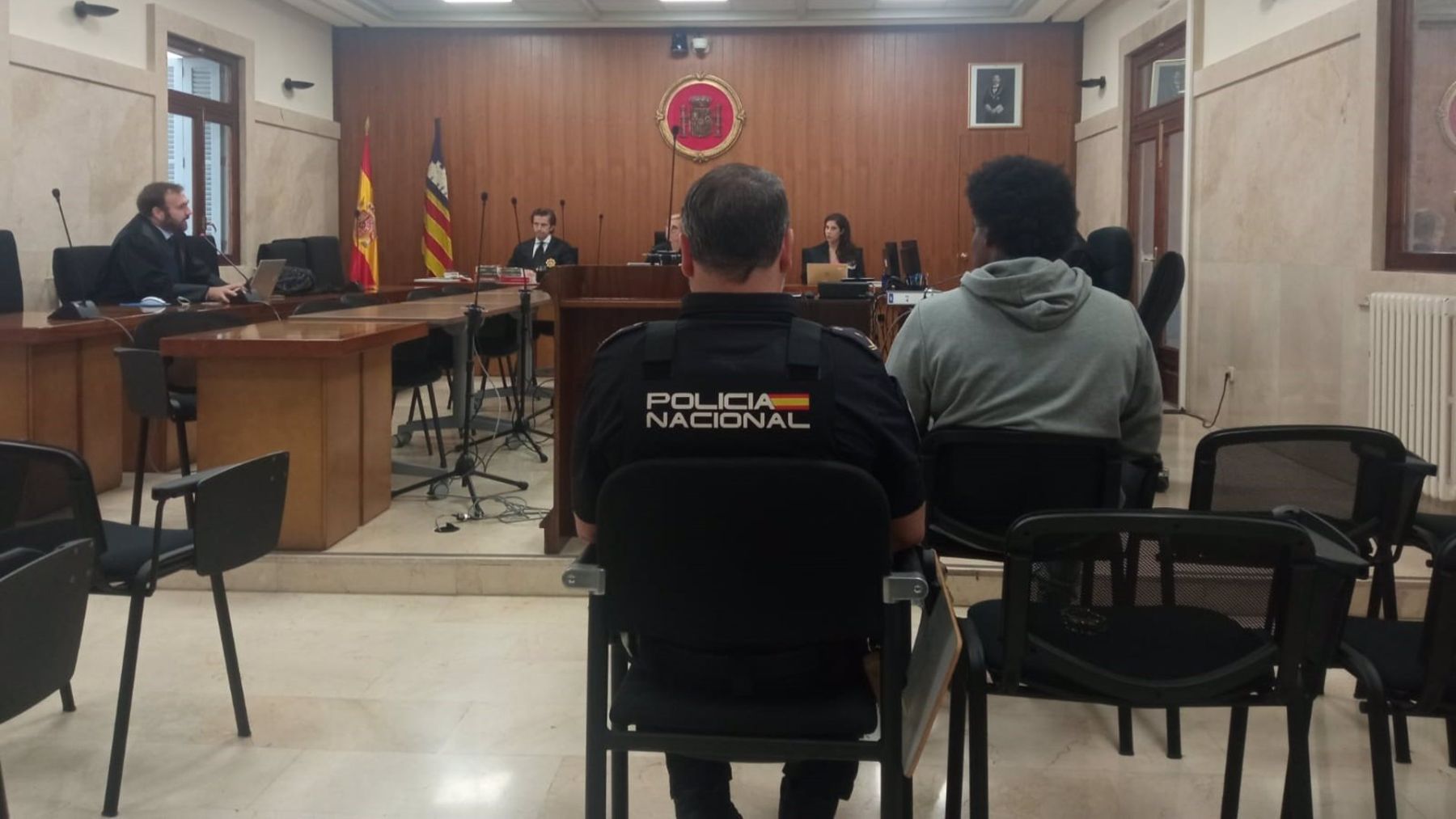 El acusado, durante el juicio.