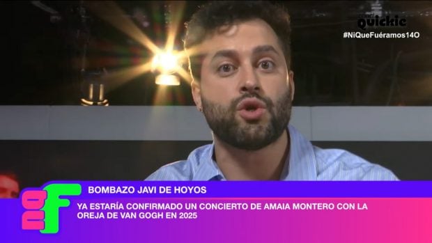 Javi de Hoyos confirma en Ni que fuéramos que Amaia Montero dará un concierto con La Oreja de Van Gogh. (Canal Quickie)