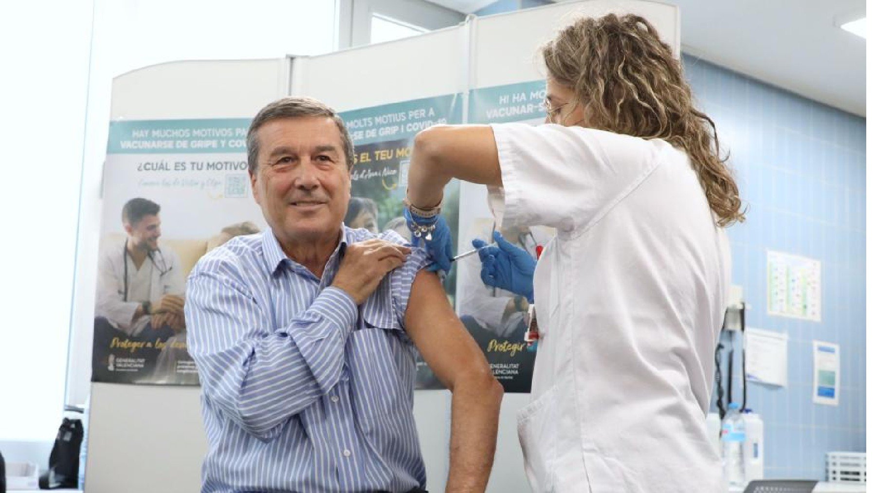 Marciano Gómez, este lunes, en un centro de salud de Valencia.