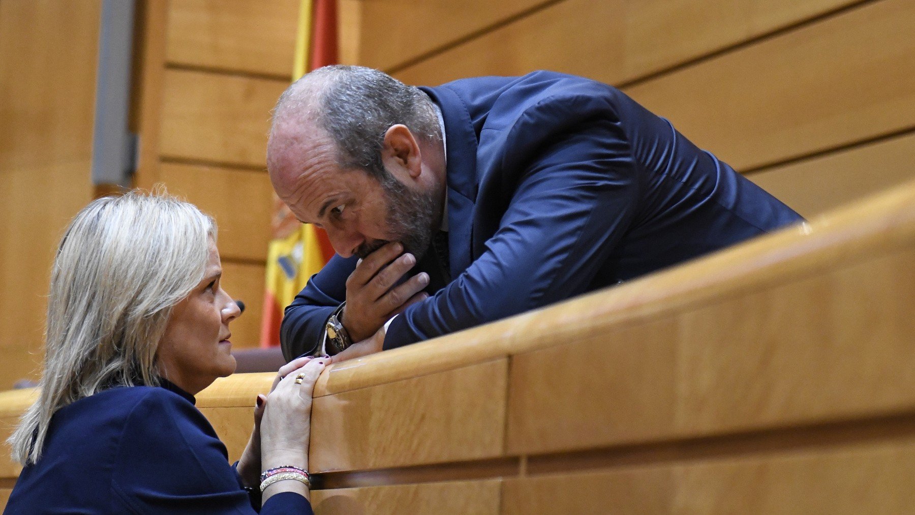 Marimar Blanco y el presidente del Senado. (Foto: EP)