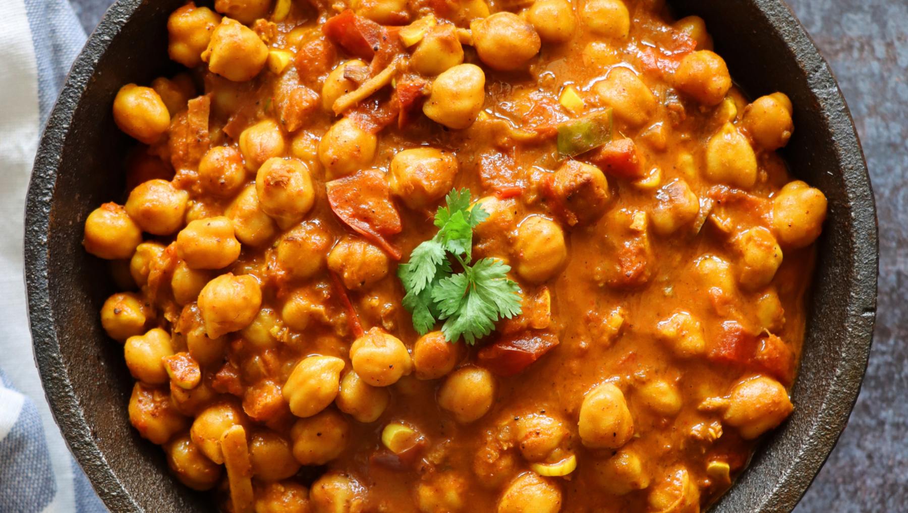 Curry de garbanzos.