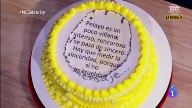 La tarta que leyó Pelayo Díaz. (RTVE)