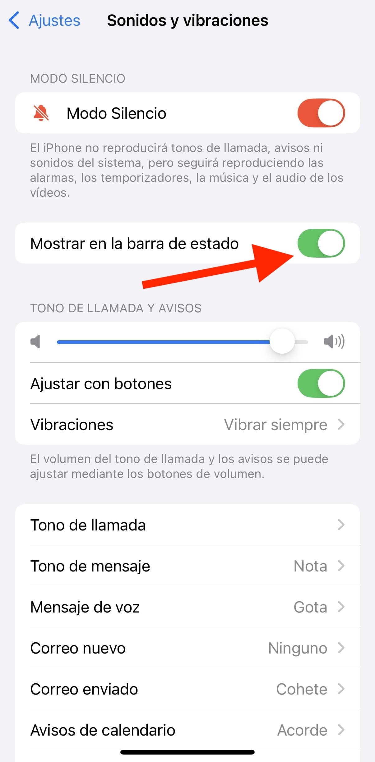 icono silencio iPhone