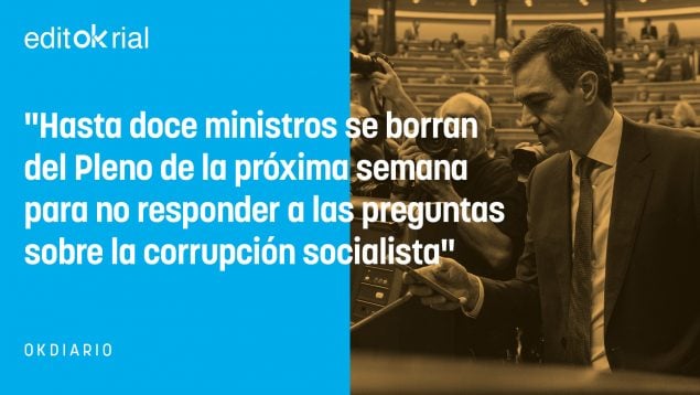 La corrupción del PSOE no se borra huyendo del Congreso