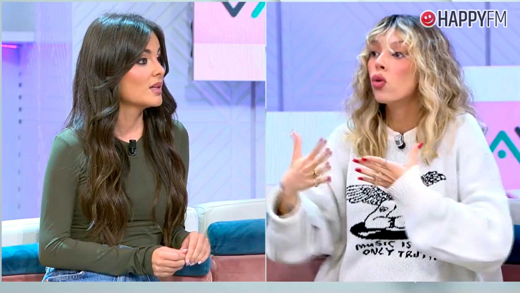 Alexia Rivas y Alejandra Rubio en plena discusión en Vamos a ver (Mediaset).