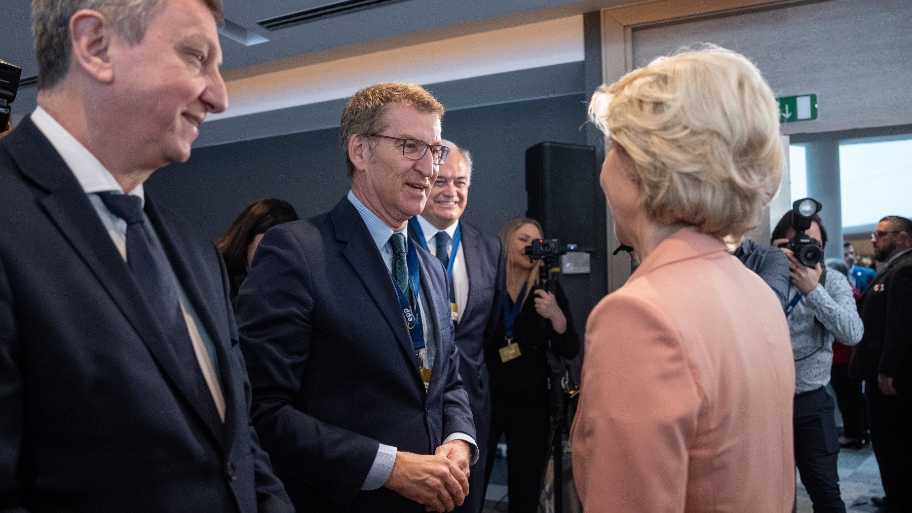 Feijóo con Von der Leyen en Bruselas. (Foto: EP)