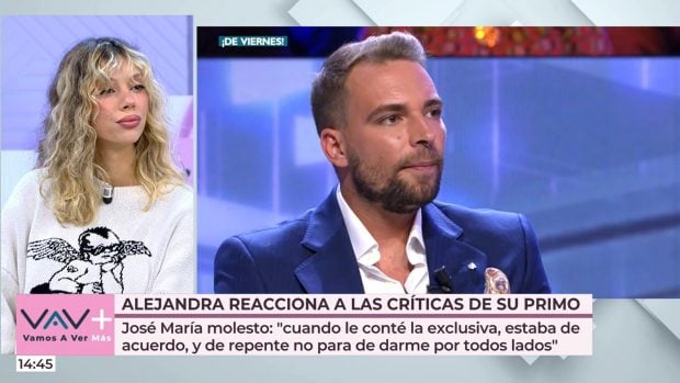 Alejandra Rubio vuelve al plató de Vamos a ver para hablar de su primo José María (Mediaset)