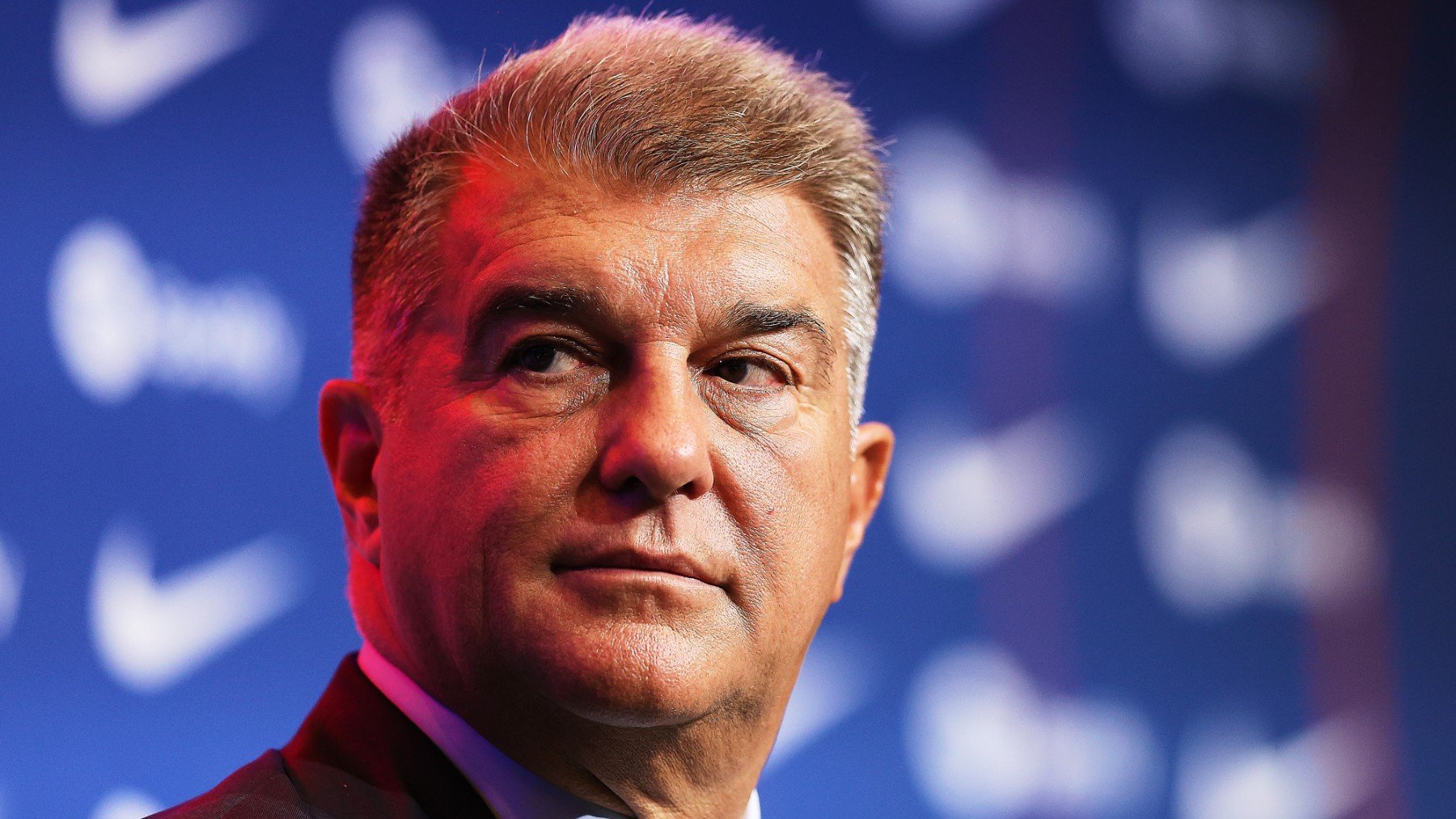 Joan Laporta, en una rueda de prensa. (Getty)