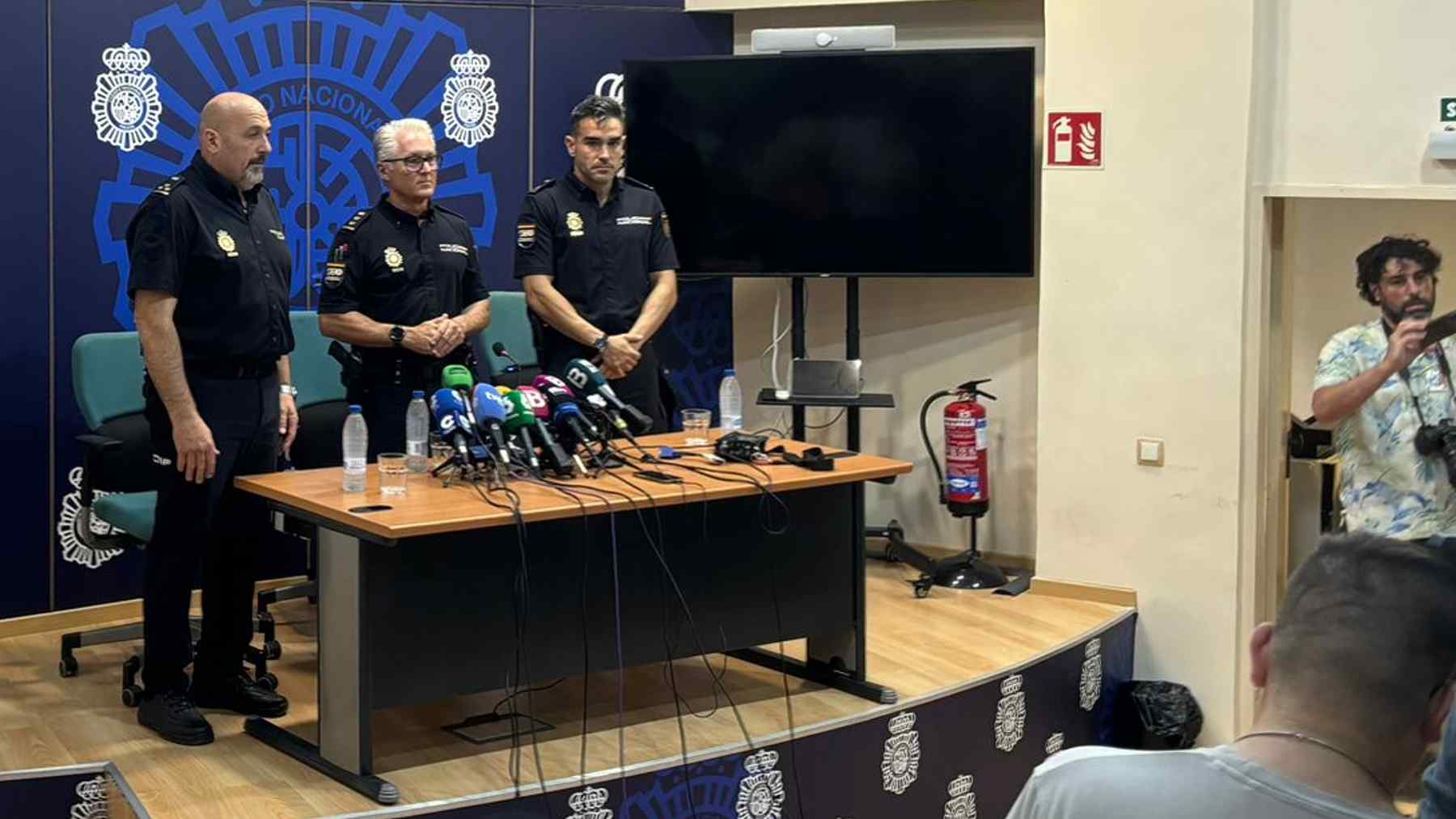 Rueda de prensa de la Policía Nacional este jueves.