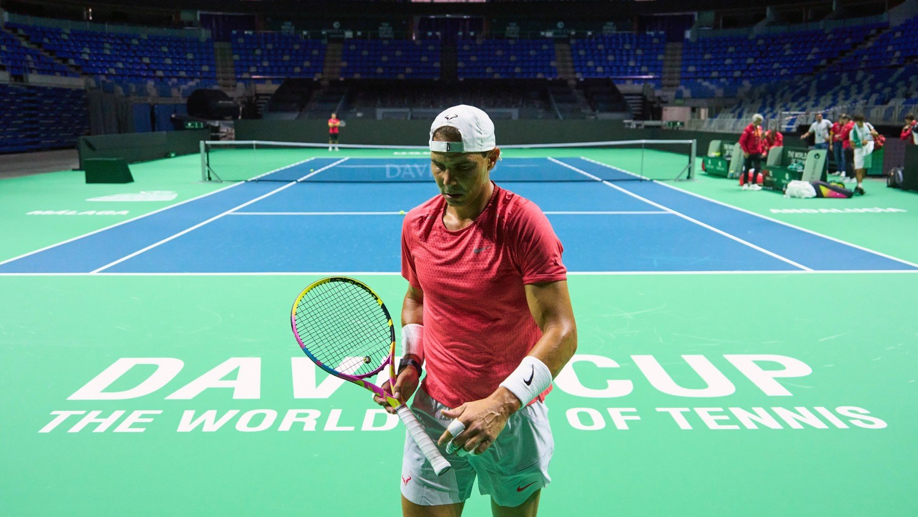 Rafa Nadal, en un entrenamiento en la Copa Davis. (Getty)