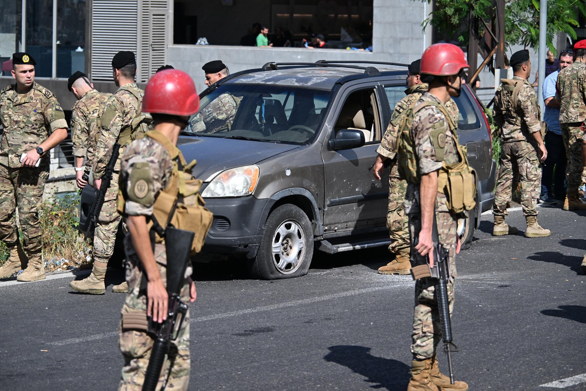 Militares de Líbano en Beirut. (FOTO: E.P.)