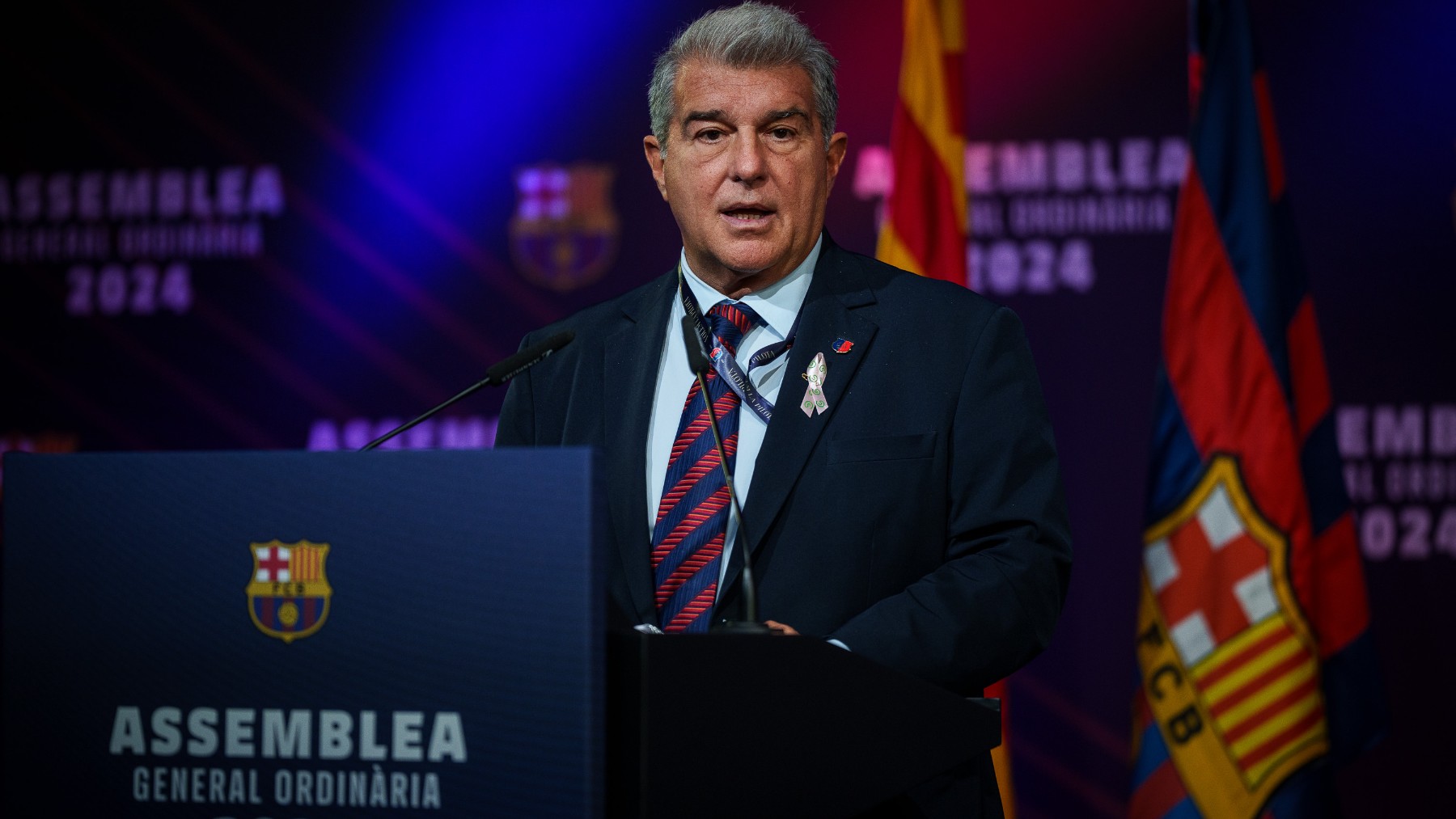 Laporta en la Asamblea de socios del Barcelona. (FC Barcelona)