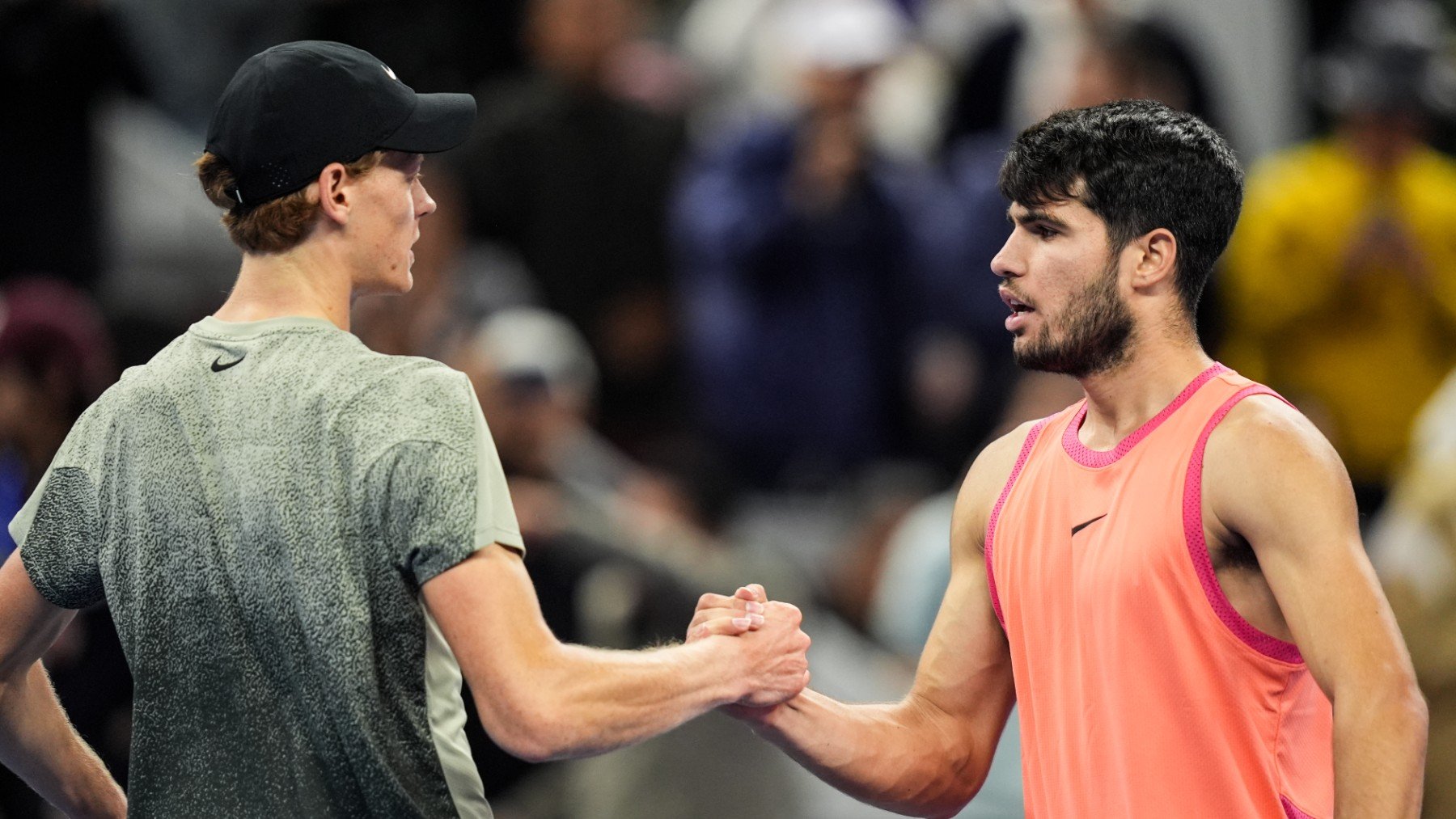 Jannik Sinner y Carlos Alcaraz. (Getty)