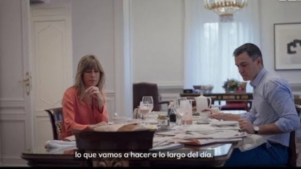 Begoña Gómez y Pedro Sánchez en 'Moncloa. Cuatro estaciones'.