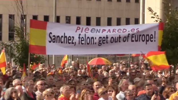 Manifestación 20-O en Madrid para pedir elecciones, en directo hoy: última hora de la protesta contra Pedro Sánchez