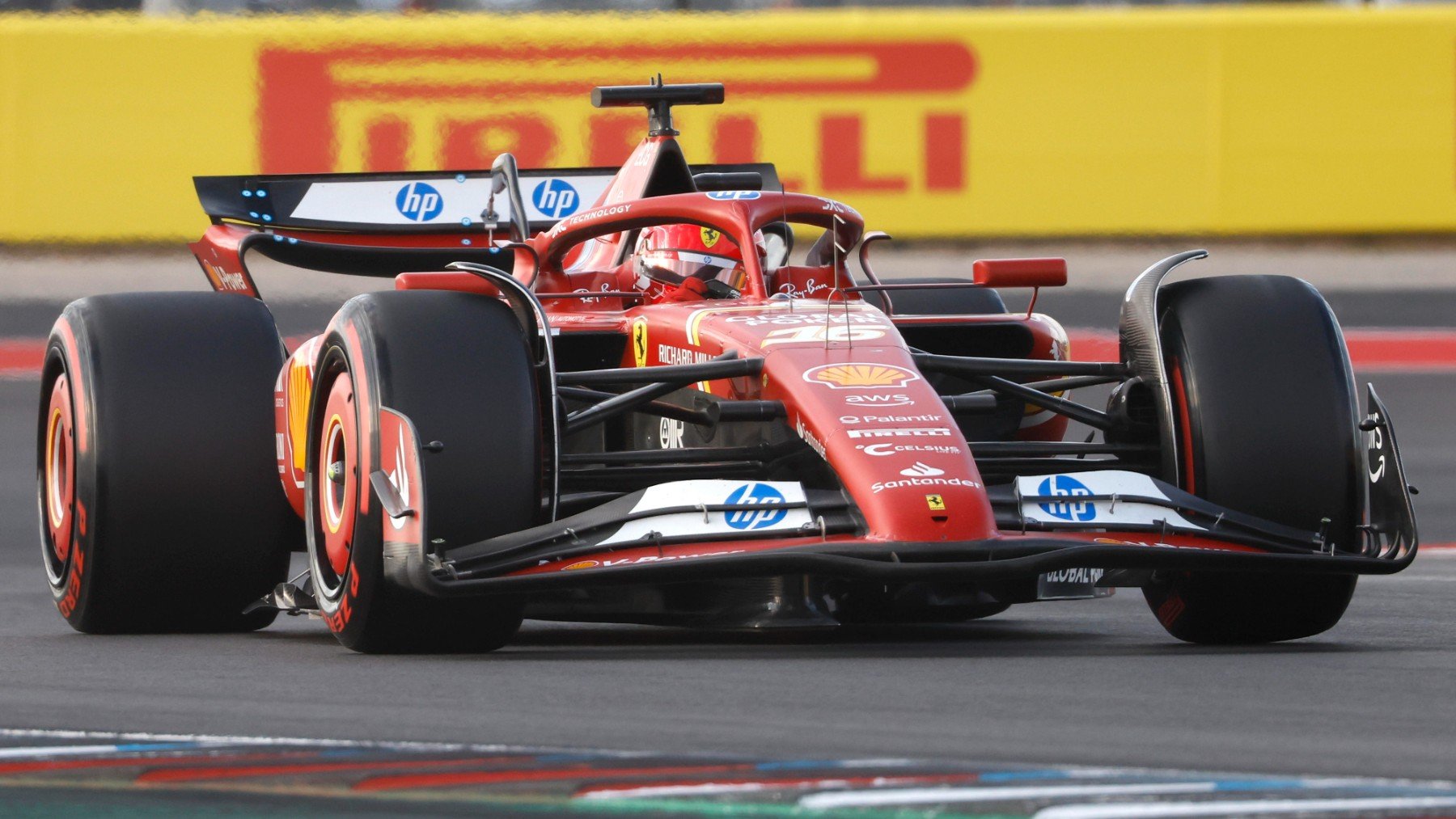 Leclerc, durante el GP de Estados Unidos. (EFE)