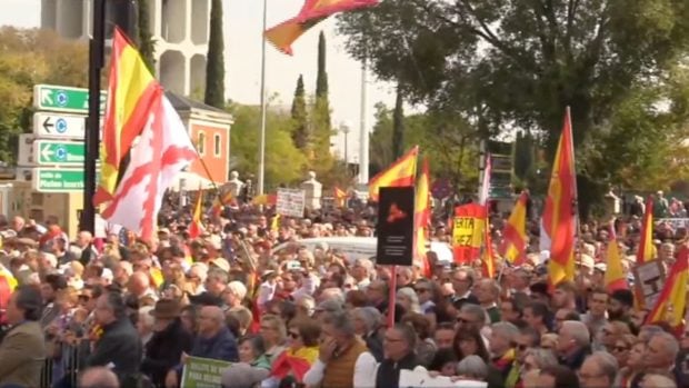 Manifestación 20-O en Madrid para pedir elecciones, en directo hoy: última hora de la protesta contra Pedro Sánchez