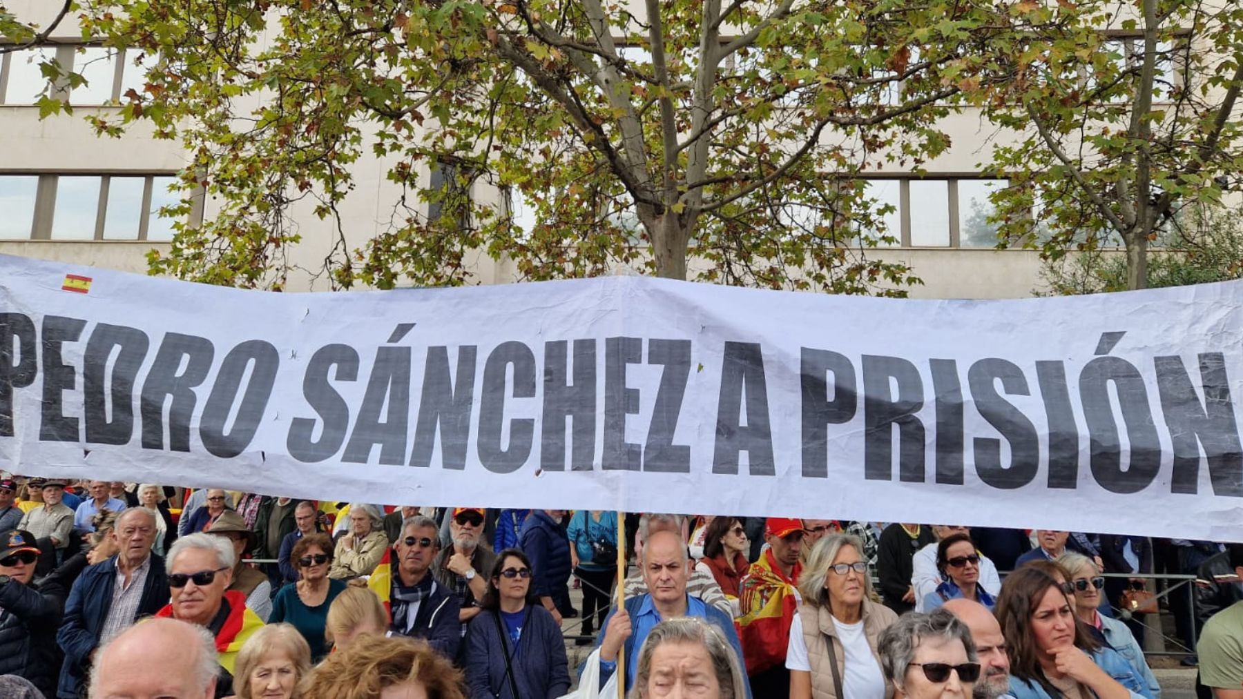 Pancartas durante la manifestación en Madrid.